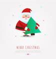 christmas concept with funny santa claus vector image