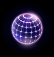 protect energy sphere with grid or shield vector image