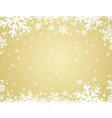 yellow christmas background with white blurred vector image