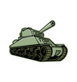 m4 sherman medium tank mascot vector image