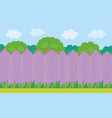 wood fence on backyard vector image