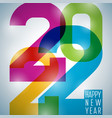 2022 happy new year with colorful vector image vector image