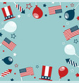 4th of july concept frame with festive attributes vector image
