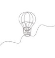 single continuous line drawing little girl vector image vector image