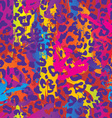 neon splatter animal print vector image