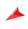 red glossy navigation arrow gps arrow pointer vector image vector image