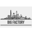 contour of plant or factory manufactory works vector image