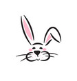 cute bunny head icon vector image