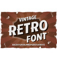 vintage typeface retro font vector image