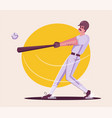 baseball player is training character design vector image