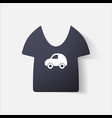 paper clipped sticker children t-shirt vector image vector image