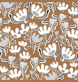 seamless botanical pattern with white flowers vector image vector image