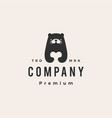 otter love heart hipster vintage logo icon vector image vector image