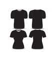 t shirt black template vector image