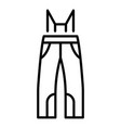 winter ski clothes icon outline style vector image vector image
