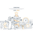 christmas time - modern line design style web vector image
