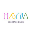 a set geometric figures linear drawing vector image vector image