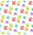 abstract color hand prints seamless pattern vector image vector image