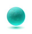 blue glossy glass sphere vector image