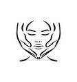 hand drawn spa face massage vector image