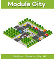 isometric module area downtown vector image vector image