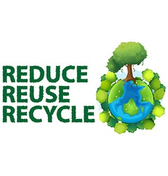 Reduce reuse recycle Royalty Free Vector Image