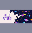 universe motivation banner with cosmos vector image vector image