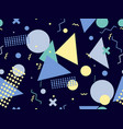 80s geometric seamless pattern with memphis vector image vector image