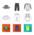 isolated object fashion and garment icon vector image