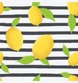tropical seamless pattern with yellow lemons vector image vector image