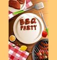 barbecue party poster vector image vector image