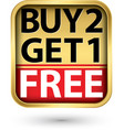 Buy one get one free Royalty Free Vector Image