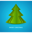 christmas tree from cut paper background vector image vector image