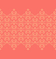 coral and yellow baroque style damask border vector image vector image