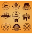 honey emblems and labels set vector image vector image