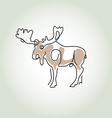 moose in minimal line style vector image