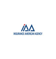 simple initial letter iaa corporate business logo vector image vector image