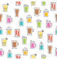 summer beverage theme seamless pattern vector image vector image