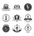 trophy awards emblems set vector image