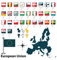 01 european union with flags vector image