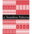 12 scandinavian patterns inspired vector image