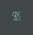 abstract linear logo typography letters and z vector image