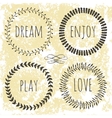 collection of floral frames cute hand drawn vector image vector image