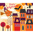 halloween holiday card vector image vector image