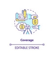 insurance coverage concept icon vector image vector image