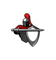 templar knight sword and shield isolated armour vector image