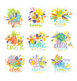 exotic summer travel set of logo graphic vector image