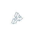 three-way direction arrow isometric icon 3d line vector image vector image