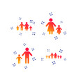 family with two children sign parents and kids vector image