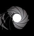 james bond style gun barrel rifling vector image